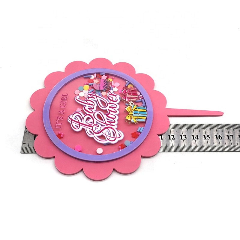 2020 New Arrival Glitter Attractive Baby Shower Acrylic  Cake Topper