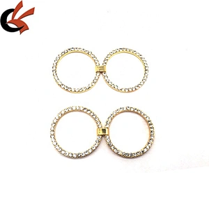 GZ Factory Wholesale Bag/Shoe Accessories Gemstone Round Crystal Rhinestone Bikini Buckle