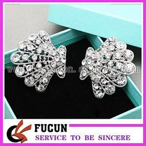 Rhinestone Shell clasp for wedding invitation silk box decoration