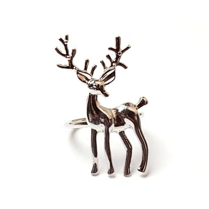 Gold Steel Metal Setting Deer Napkin Ring for Christmas Dinning Table  Wedding Dinner Family Gatherings
