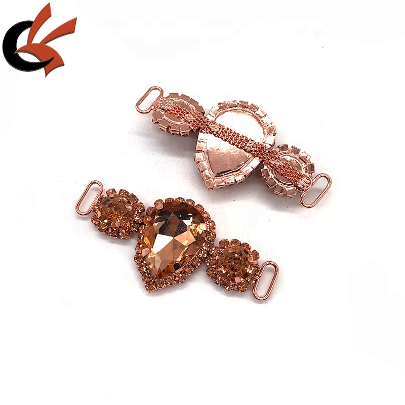 Rose Gold Base Rhinestone connector Swimwear connector Bikini connector