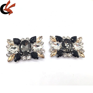 Making rhinestone crystal metal shoe buckle upper shoe clips for women high-heel shoes