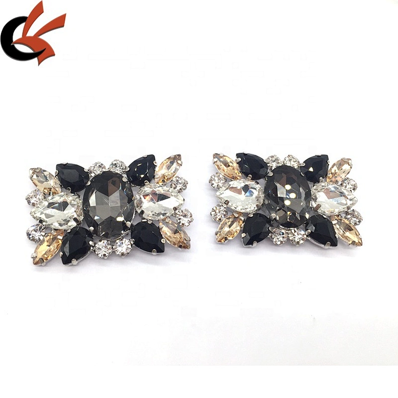 Making rhinestone crystal metal shoe buckle upper shoe clips for women high-heel shoes