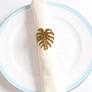 Amazon Custom metallic Green turtle back leaf napkin ring holder