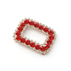 Hot sale shoe clips accessories square shape jewelry metal rhinestone crystal shoe buckle