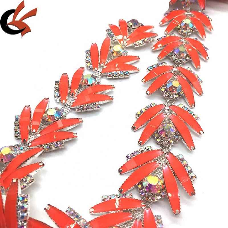 Hot fashion diy rhinestone motif mesh trimming chain for shoe garment bag accessories
