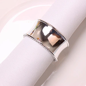 hotel supplies Metal wedding burnishing plain napkin rings