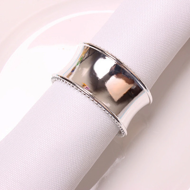 hotel supplies Metal wedding burnishing plain napkin rings