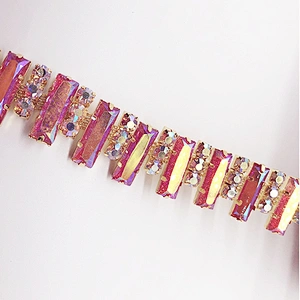 2.5mm resin  Rhinestone Applique Rhinestone Chain Trim in Yard  for Dresses Crafts and Bridal Sash Wedding  Decorations