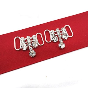 wholesale bling small crystal rhinestone bikini buckles crystal rhinestone connector