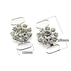 wholesale small middle rhinestone buckles crystal rhinestone connector