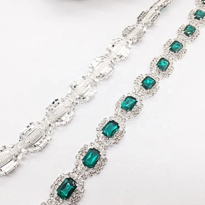 New peacock blue jewelry accassory decorative rhinestone trimming chain