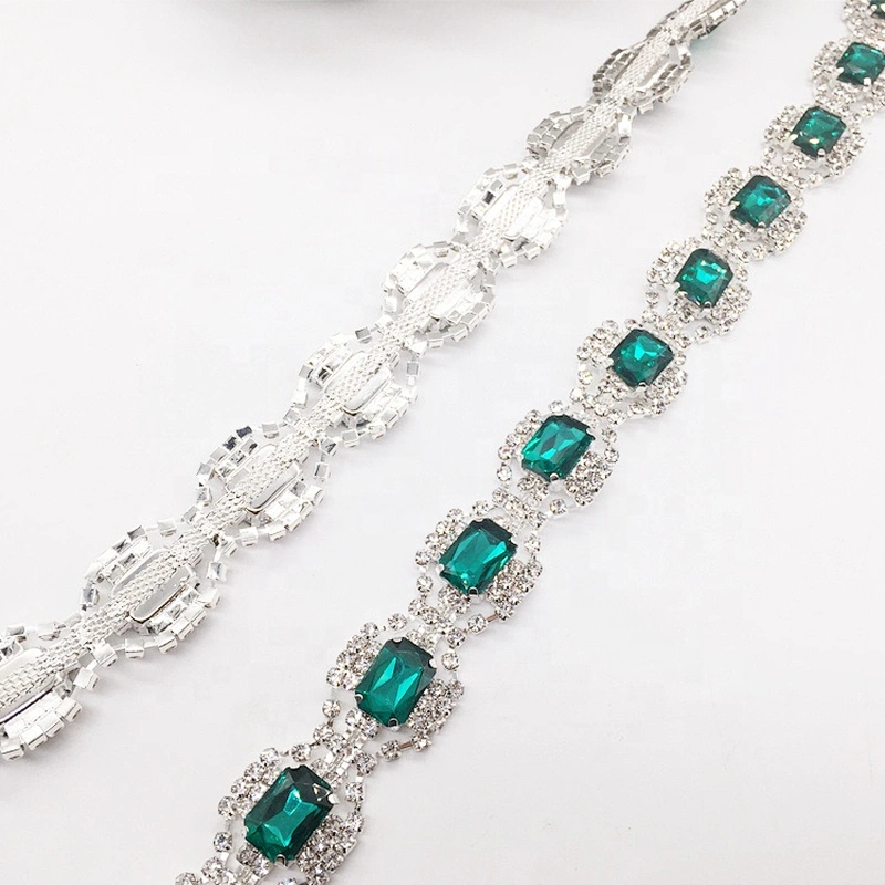 New peacock blue jewelry accassory decorative rhinestone trimming chain