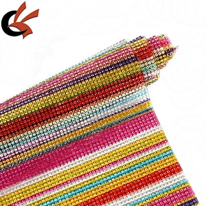 24*40cm various color rhinestone mesh design hot fix transfer applique trim hot fix sheet