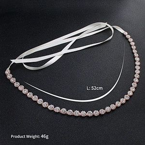 High Quality Rhinestone Applique Sash Crystal Sash Belt