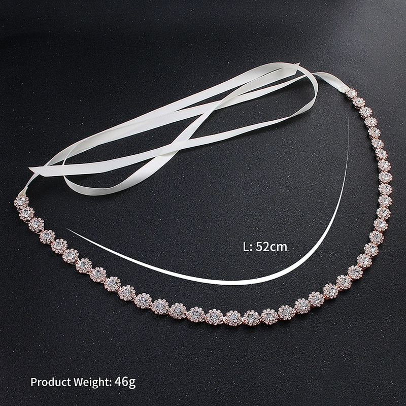 High Quality Rhinestone Applique Sash Crystal Sash Belt