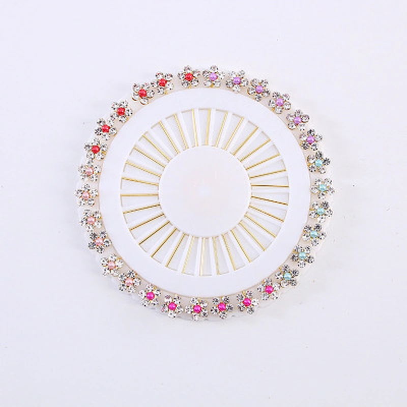 wholesale islamic safety corsage  brooch rhinestone scarf muslim brooches wheel hijab pins