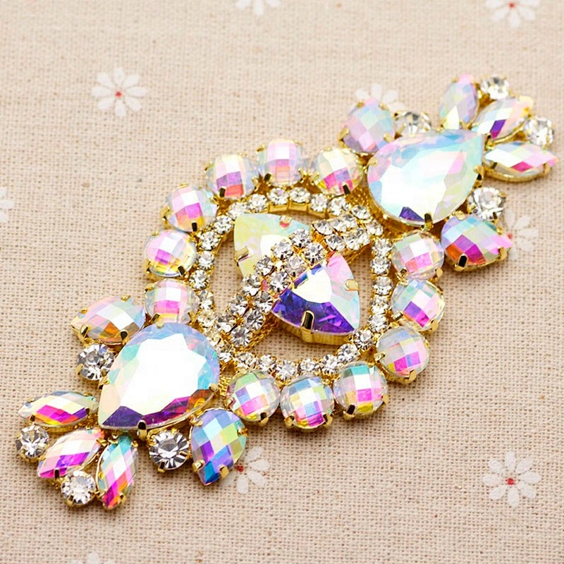 Jewelry crystal rhinestone embellishments wedding garment accessory rhinestone applique trimming