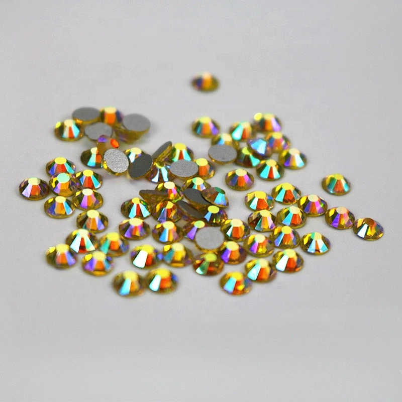 Wholesale Price Rhinestone Color AB Bulk Loose Rhinestones Flat Back DMC Hot Fix Rhinestone