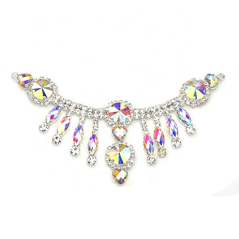 Wholesale fashion rhinestone accessories crystal chain crystal rhinestone for buckle bikini connectors trimmings crafts