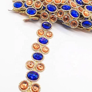 Newest Fashion women wholesale colorful rhinestone jewelry body chain trims for dress
