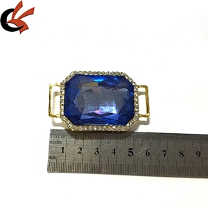 Rhinestone buckle bikini blue jewelry connector for factory price gold chain bikini connector