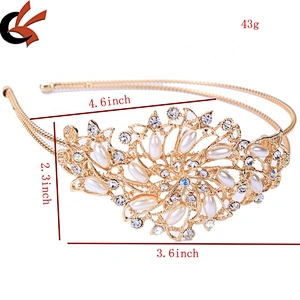 Wholesale Korean style headband crown head piece sliver rhinestone crystal jewelry crown tiara