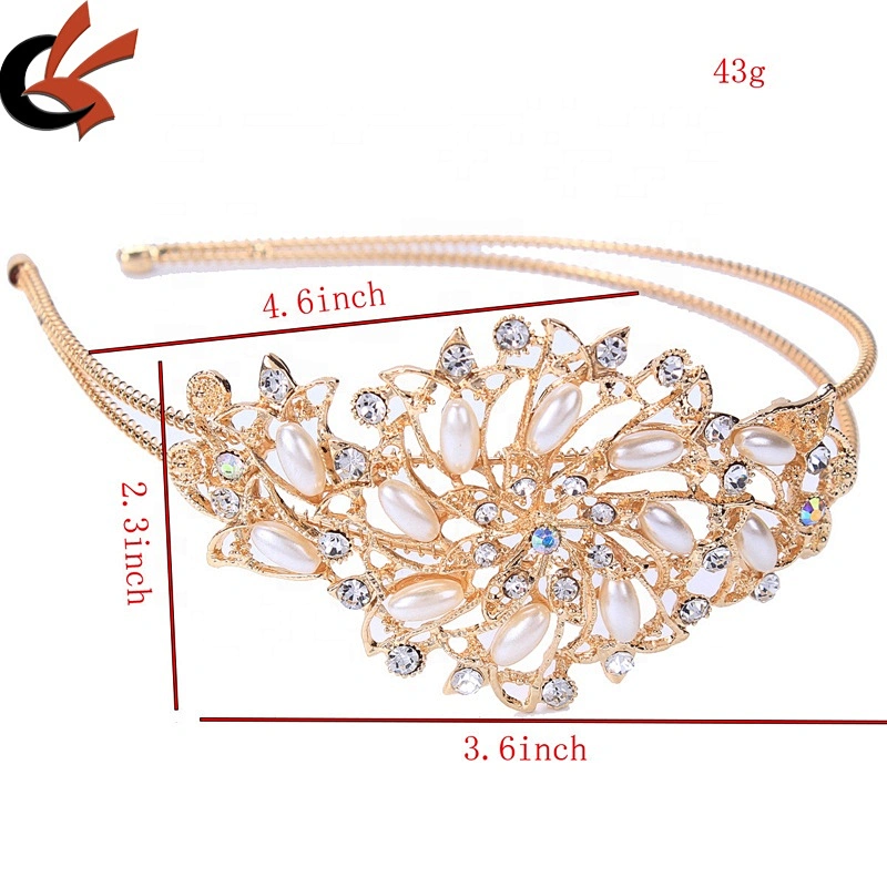 Wholesale Korean style headband crown head piece sliver rhinestone crystal jewelry crown tiara