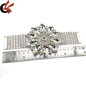 Women dresses belt decorative fashion flowers round bikini gold and silver plating crystal connector for swimwear