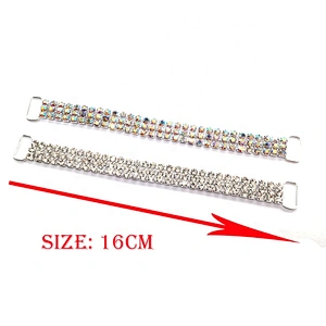 Silver/Gold Clear AB Wholesale Trendy Rhinestone Pave Bikini Connector For Women Swimwear