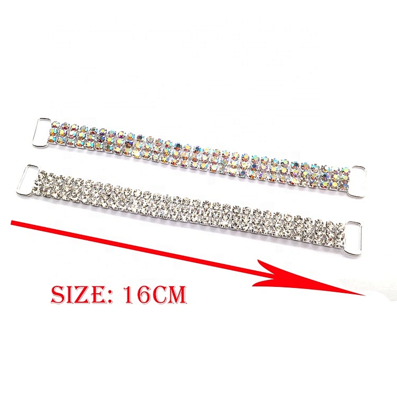 Silver/Gold Clear AB Wholesale Trendy Rhinestone Pave Bikini Connector For Women Swimwear