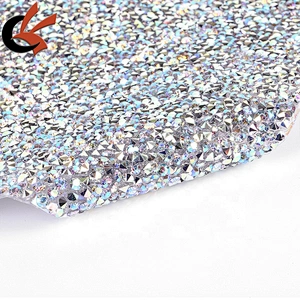 Crystals DIY Bling Iron On Diamante Transfers Sheet Hotfix Rhinestones Mesh