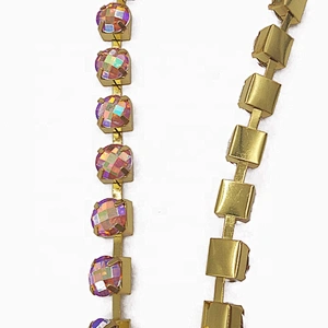 Factory Custom Sewing Claw Chain SS38 AB Resin rhinestone trimming for dress