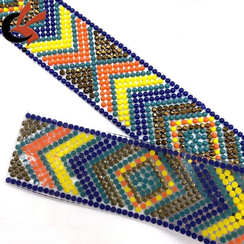 New design Retro Style crystals hot fix rhinestone tape for fashion dress