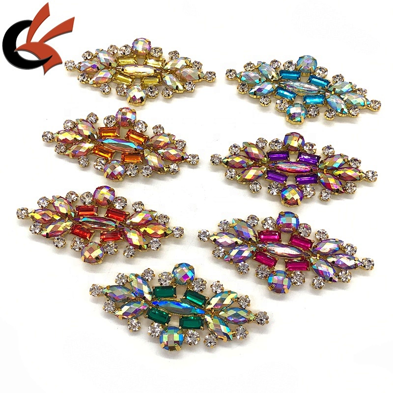 New fashion Carnival Dress shoes decoration colors AB crystals rhinestone appliques