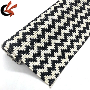 Black white ivory Mosaics square resin beads hot fix iron on Self-adhesive rhinestone sheets