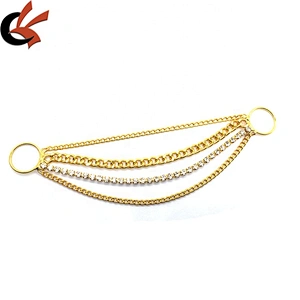 American Style Stretch Women Beachwear Crystal Accessories Gold Metal Bikini Connector