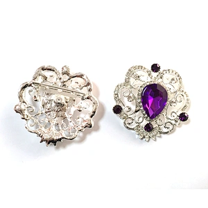 Vintage Style Rhinestone Decoration Crystal Brooch Pin For Women Party Dress Accessories