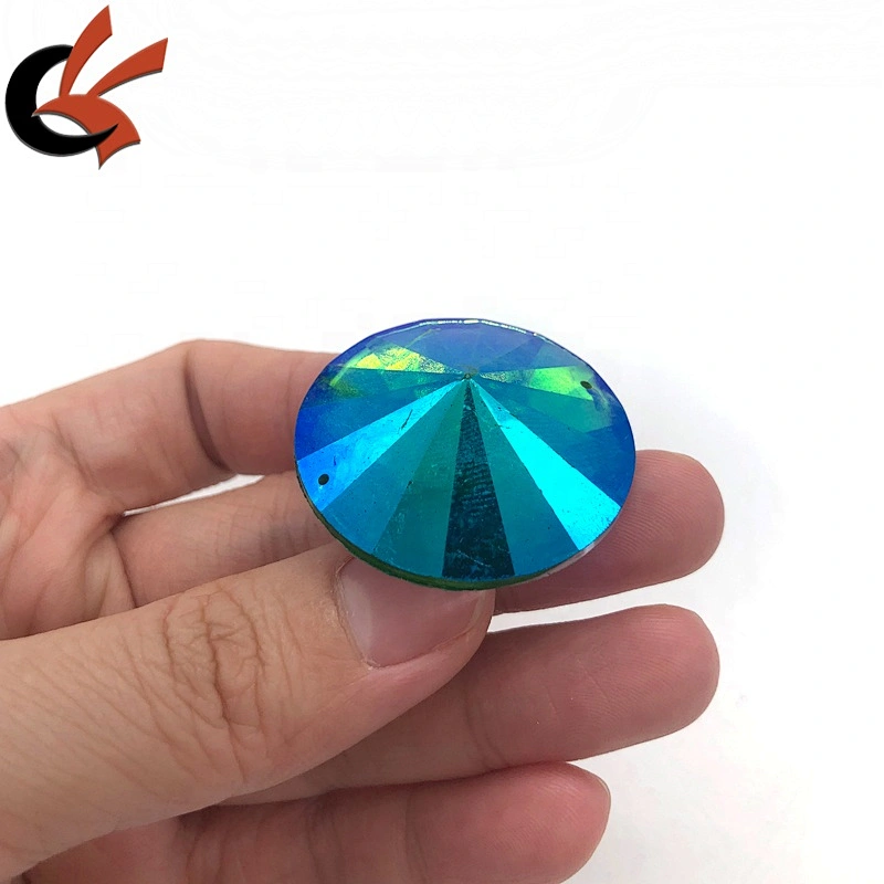Wholesale Green AB Satellite facet sew on resin rhinestones