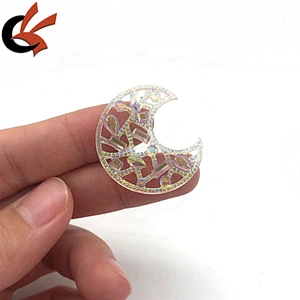 New Crescent Moon hollow white AB sew on resin rhinestones