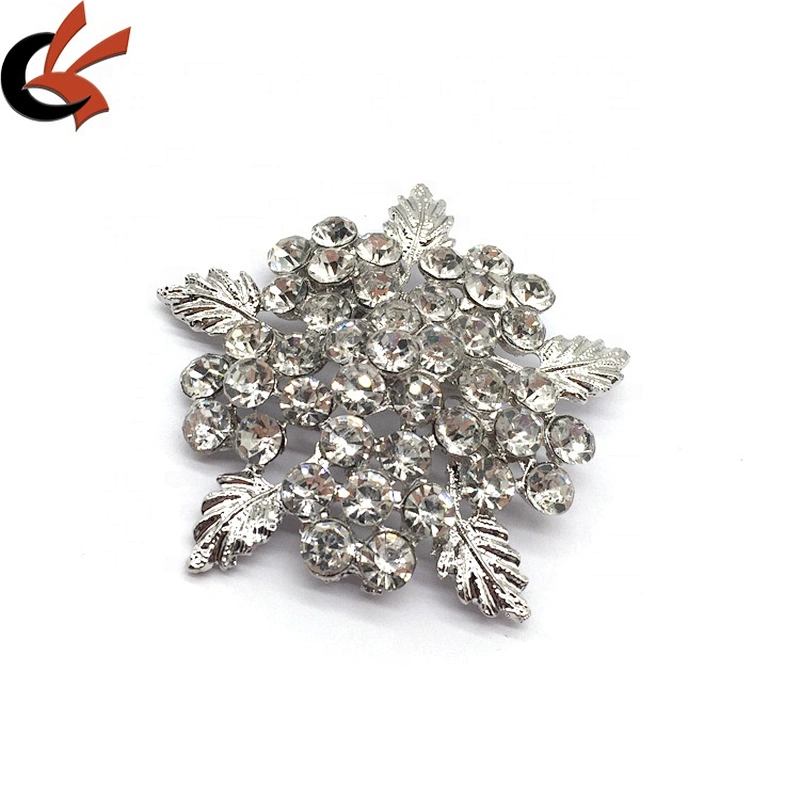 Women Fashion Vintage Diamante Wave Flower Lotus Star Leaf Crystal Rhinestone Brooch Pin
