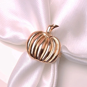 High Quality Wholesale Napkin Cloth Metal Holder Ring Buckle Thanksgiving Dinning Table Saints' Day Plain Napkin Rings