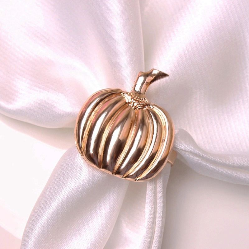 High Quality Wholesale Napkin Cloth Metal Holder Ring Buckle Thanksgiving Dinning Table Saints' Day Plain Napkin Rings