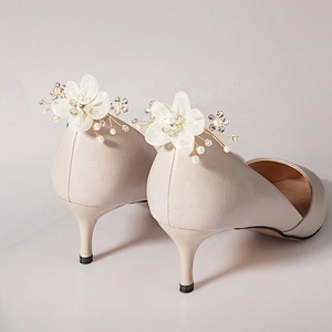 Korean Handmade Pearl rhinestone shoe clip wedding shoe accessories