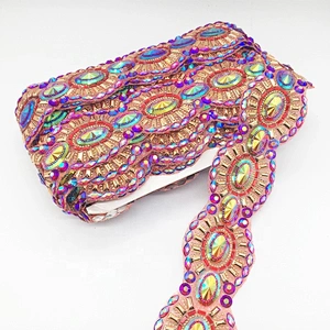 2020 New Product Wholesale Decorative Carnival Costume Hot Fix Transfer Rhinestone Applique Tape Trims