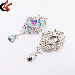 Women wedding vintage ladies designer customize crystal silver brooch rhinestone lapel pin
