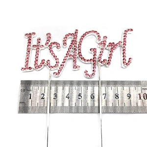 Baby Shower Centerpiece Cake Decoration It's A Girl Rhinestone Cake Topper