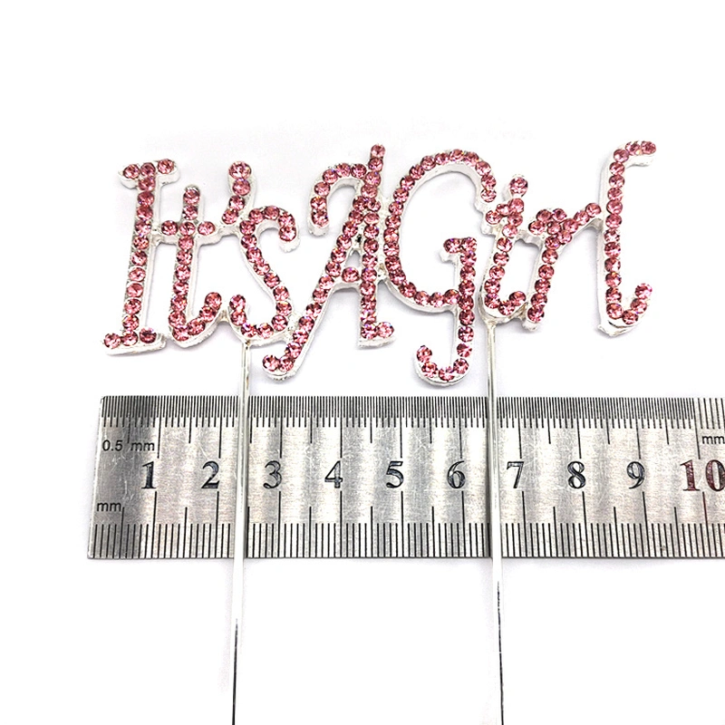 Baby Shower Centerpiece Cake Decoration It's A Girl Rhinestone Cake Topper