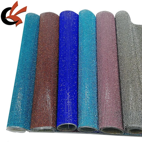 24x40cm hot fix crystal rhinestone mesh adhesive rhinestone sheets