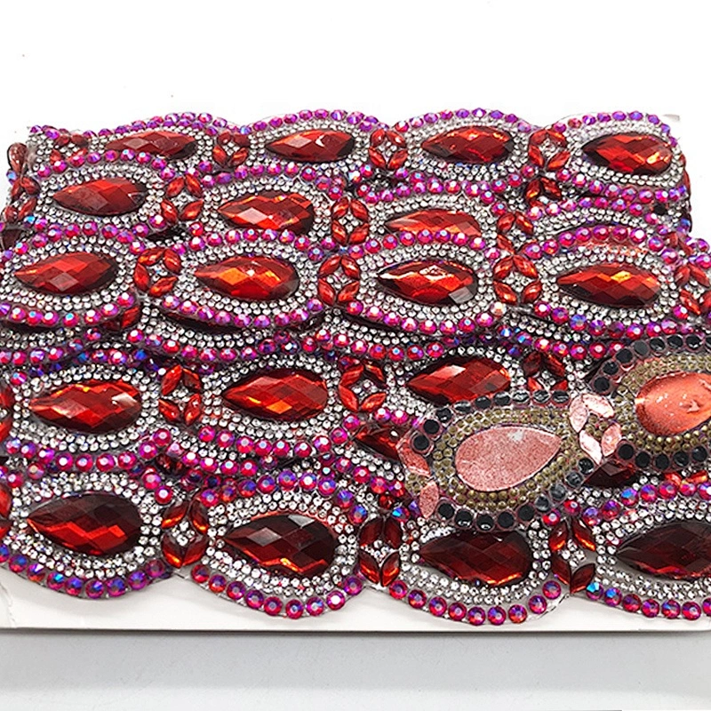 Hot Fix Tape Rhinestone Ribbon Adhesive Rhinestone Trim Strip transfer for clothes dresses